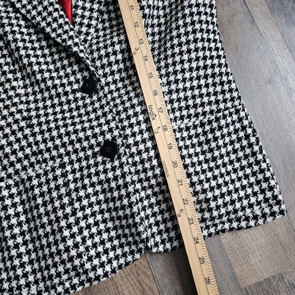 Vintage Hugo Buscati Collection Wool Blazer Women's 10 Black White... - Picture 6 of 7
